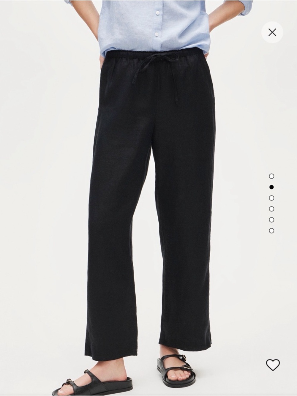 Black Wide Leg Linen Pants from J Crew